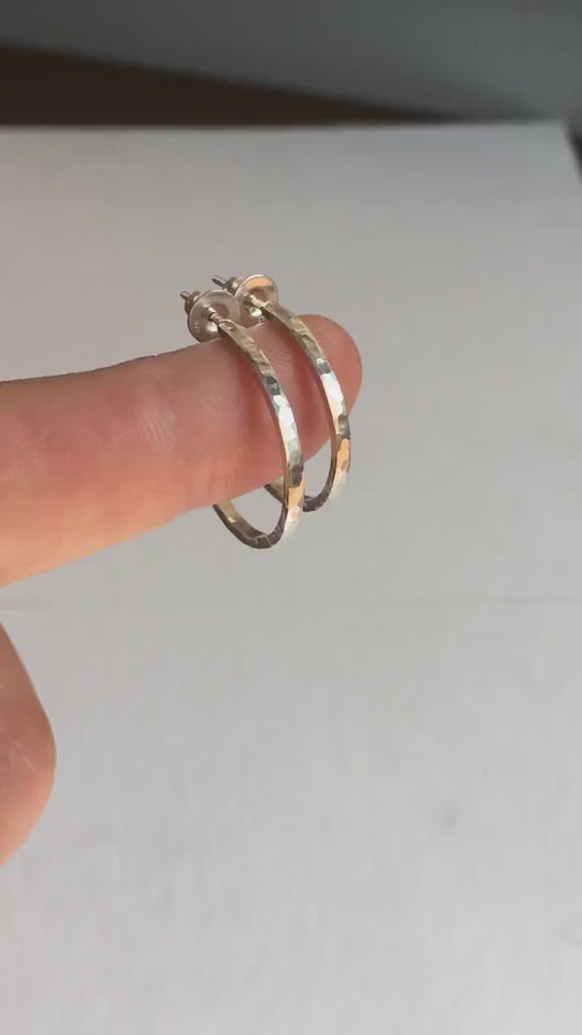 25 x 1.5mm handmade 925 sterling silver hoop earrings