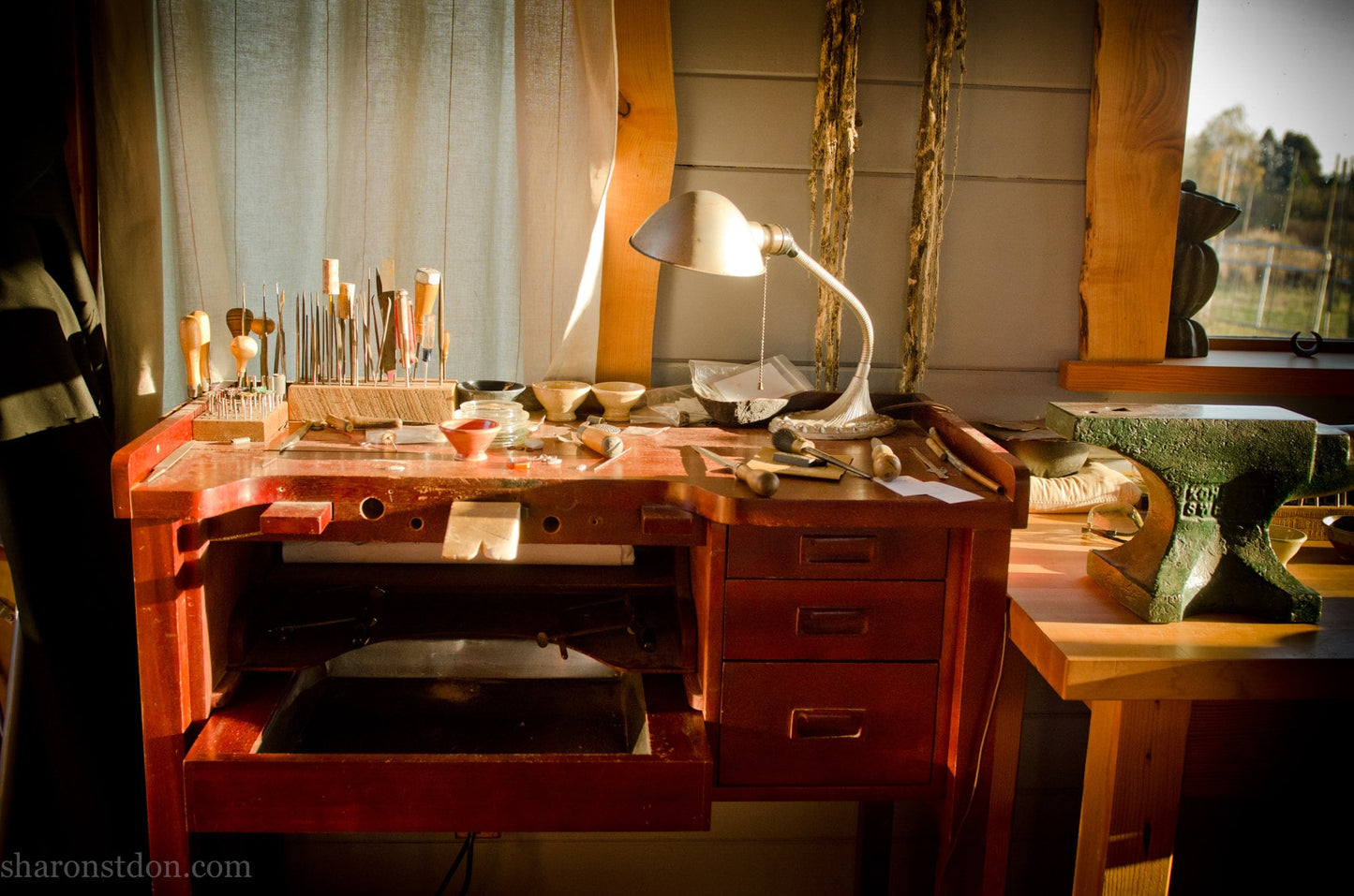 Jewelers bench of Sharon SaintDon