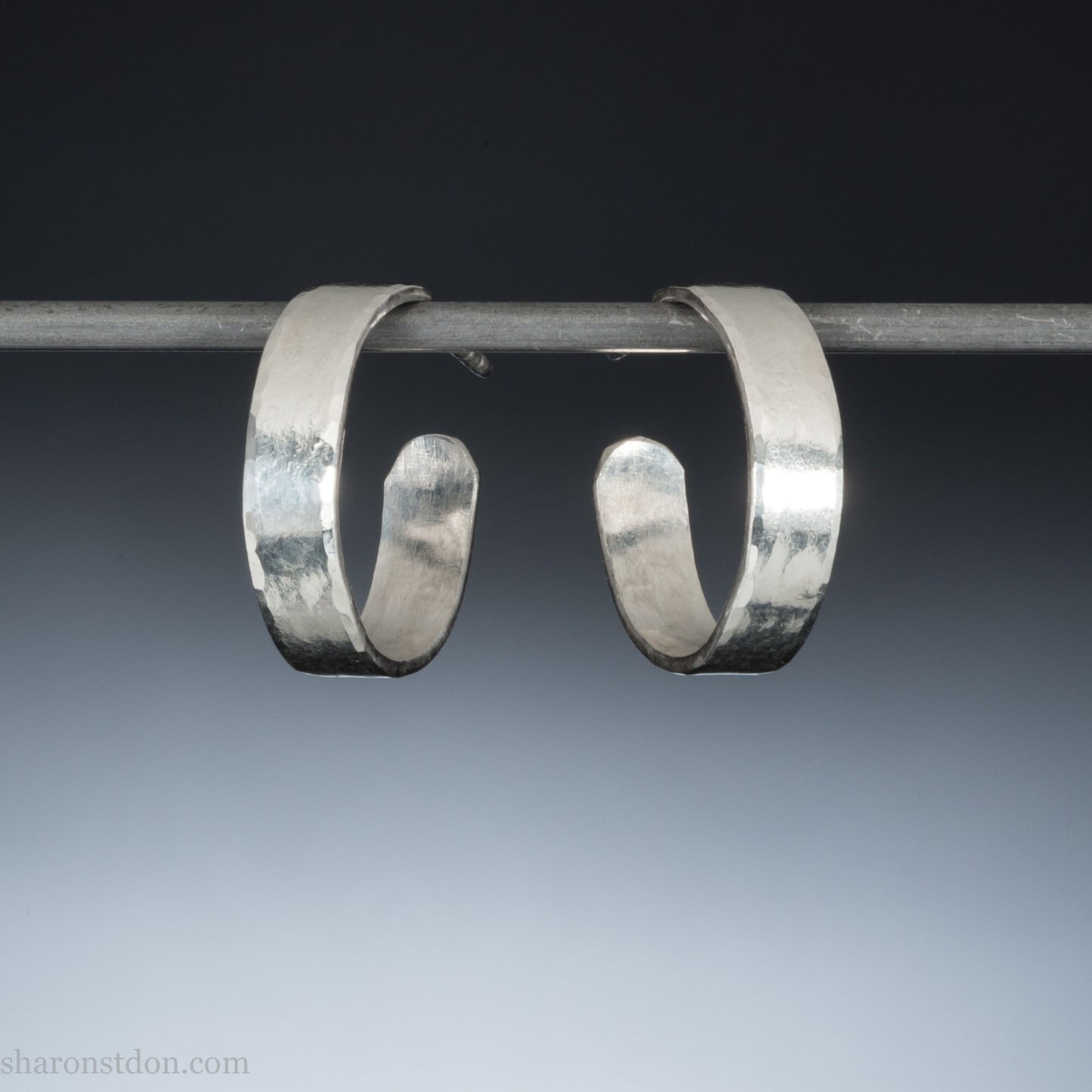 18 x 4mm sterling silver hoop earrings