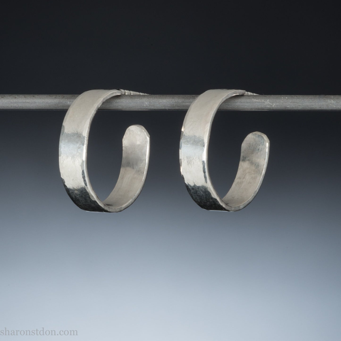 18 x 4mm sterling silver hoop earrings