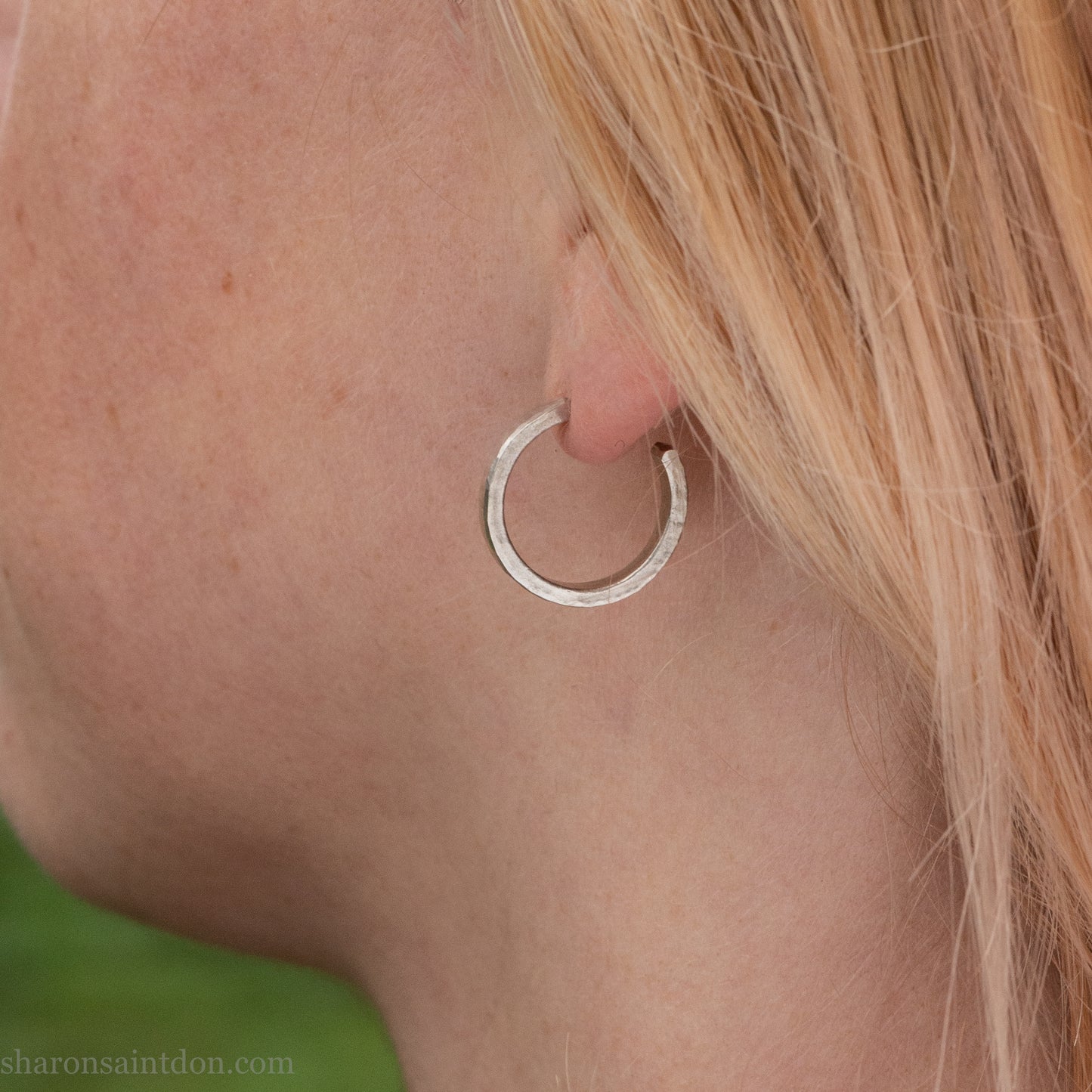 18x3 mm 925 Sterling Hoop Earrings – Solid Silver Hoops | Handmade