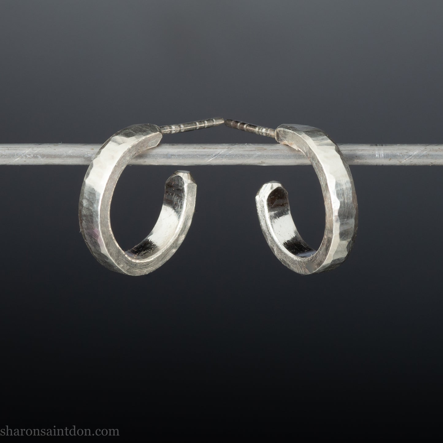 18x3 mm 925 Sterling Hoop Earrings – Solid Silver Hoops | Handmade