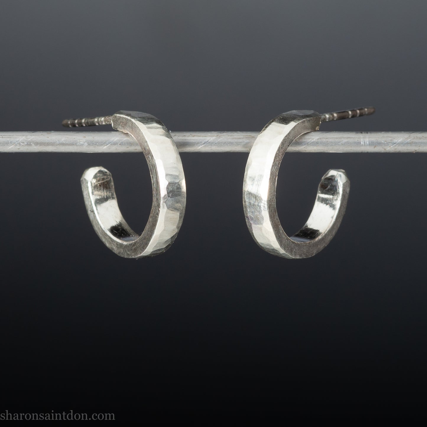 18x3 mm 925 Sterling Hoop Earrings – Solid Silver Hoops | Handmade