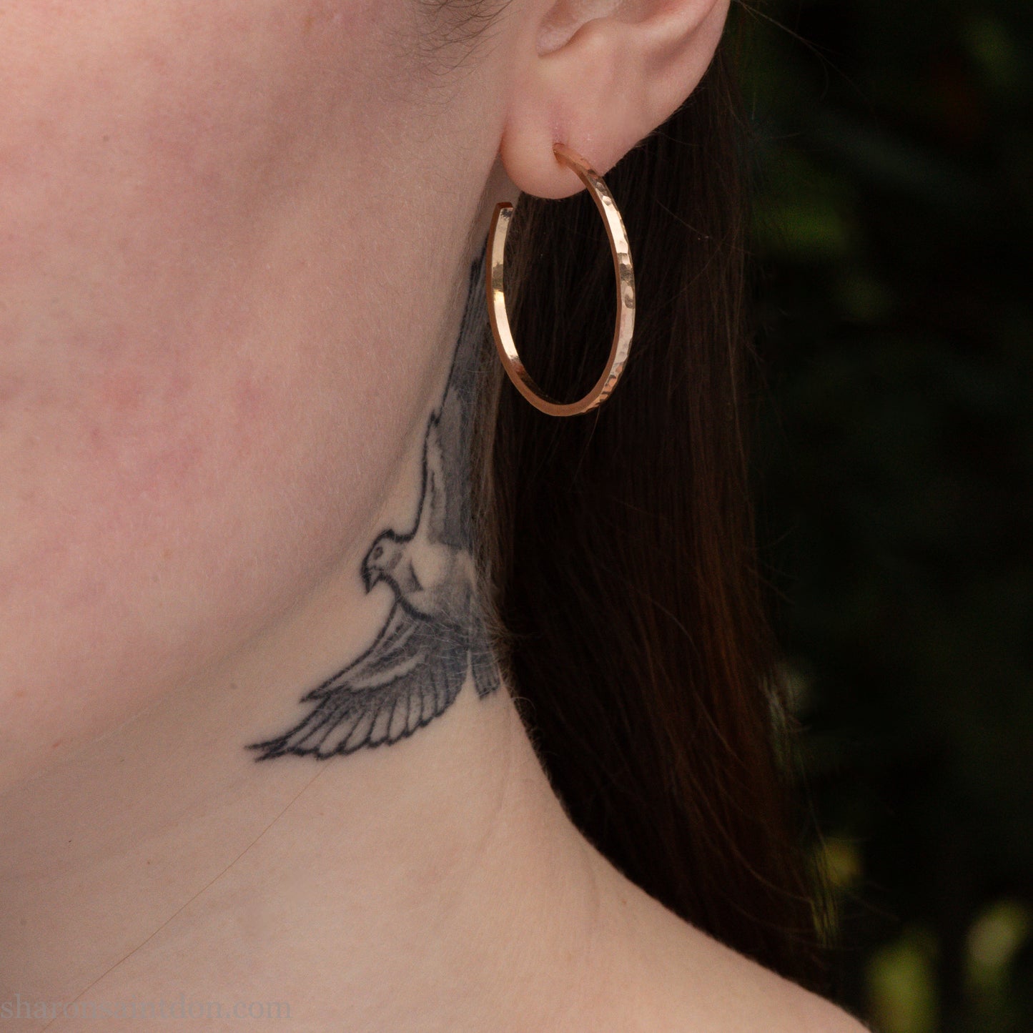 30mm 14k gold hoop earrings