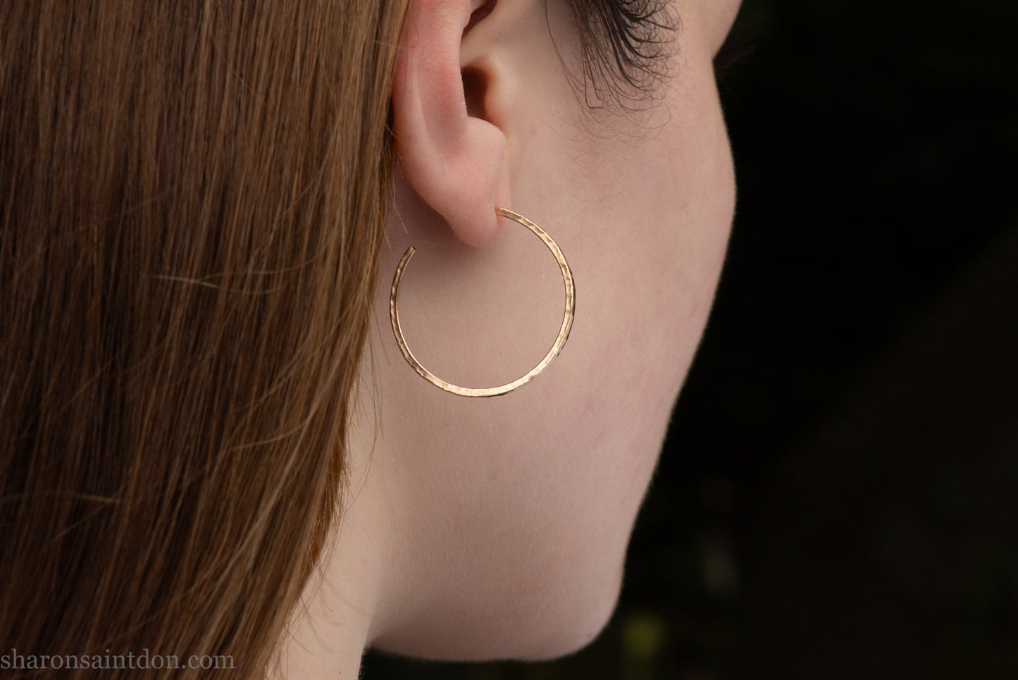 30mm 14k gold hoop earrings