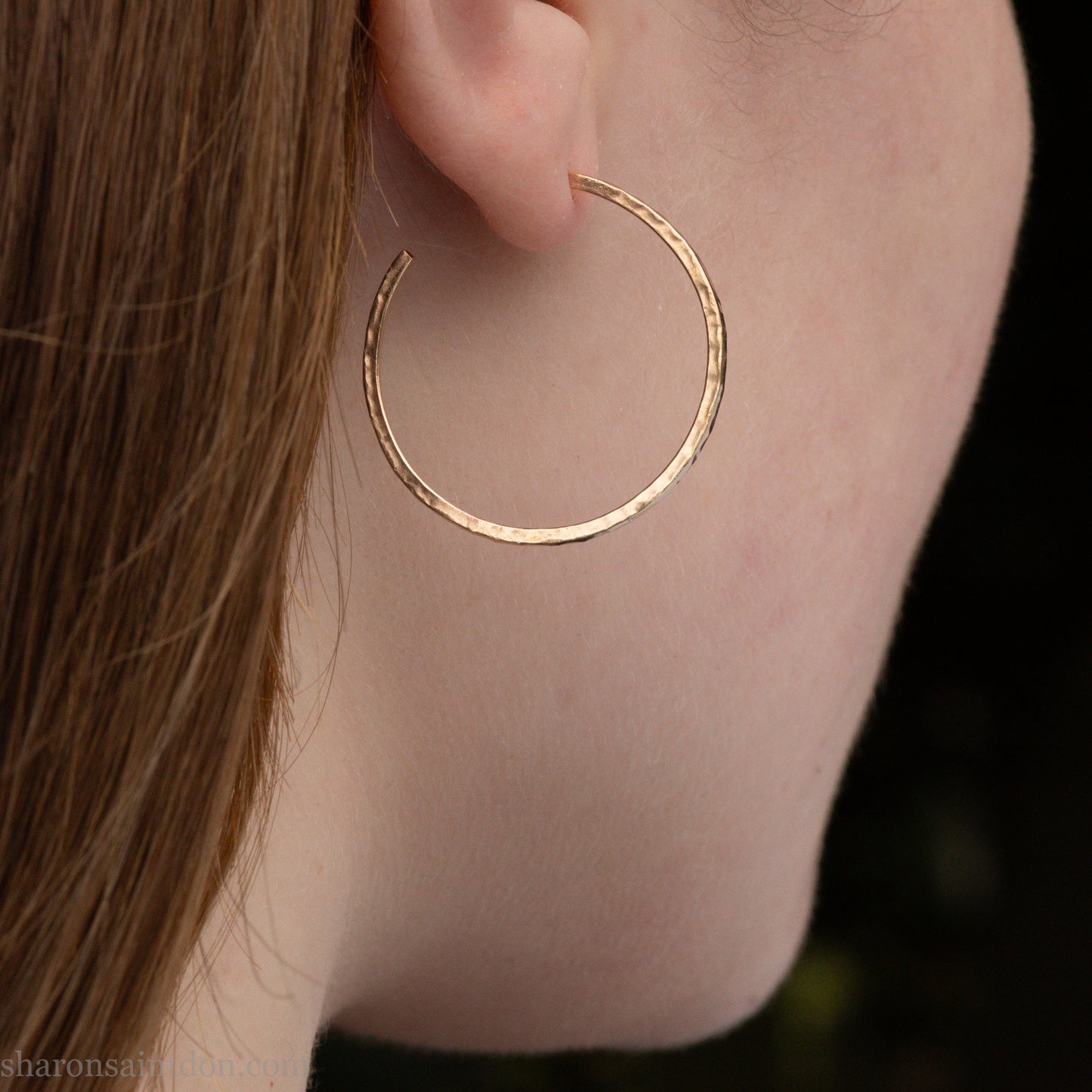 30mm 18k Gold Hoop Earrings - Solid Gold Hoops | Handmade