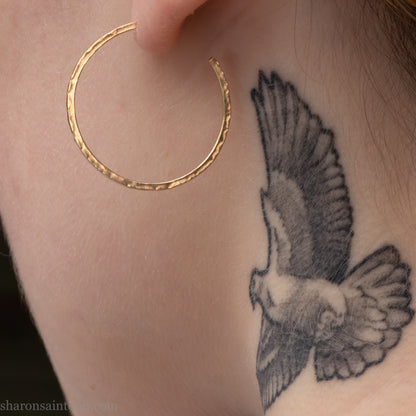 30mm Solid Gold Hoop Earrings | Handcrafted Since 1998 | Contact me for pricing