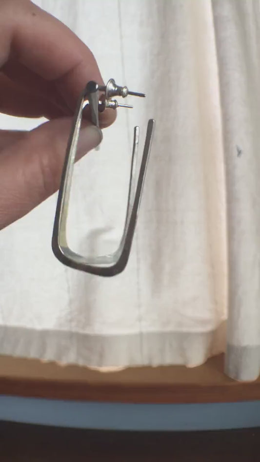 Handmade 925 sterling silver hoop earrings