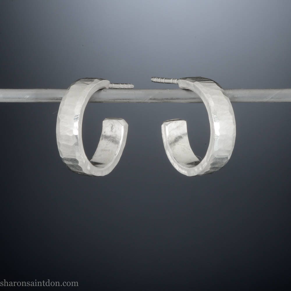 16 x 4mm 925 sterling silver hoop earrings