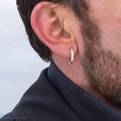 16 x 2mm 925 sterling silver hoop earrings.