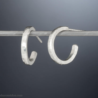 16 x 2mm 925 sterling silver hoop earrings.