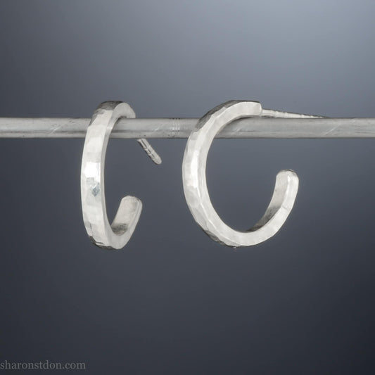 16 x 2mm 925 sterling silver hoop earrings.