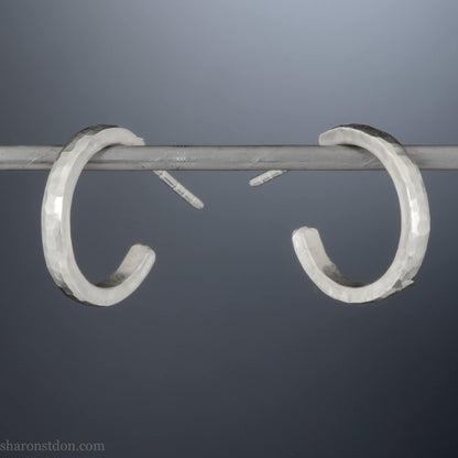 16 x 2mm 925 sterling silver hoop earrings.