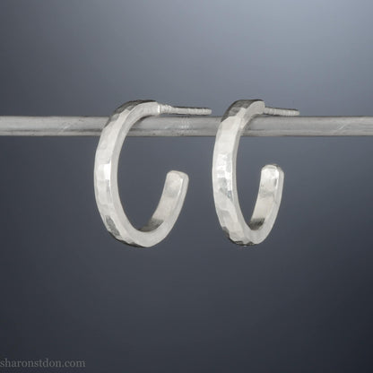 16 x 2mm 925 sterling silver hoop earrings.