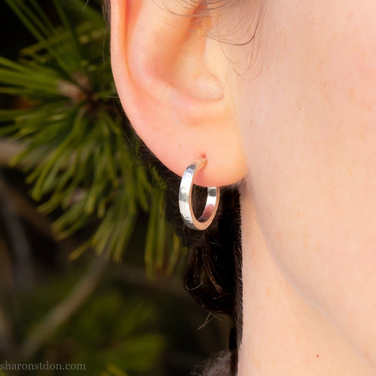 16 x 2mm 925 sterling silver hoop earrings.