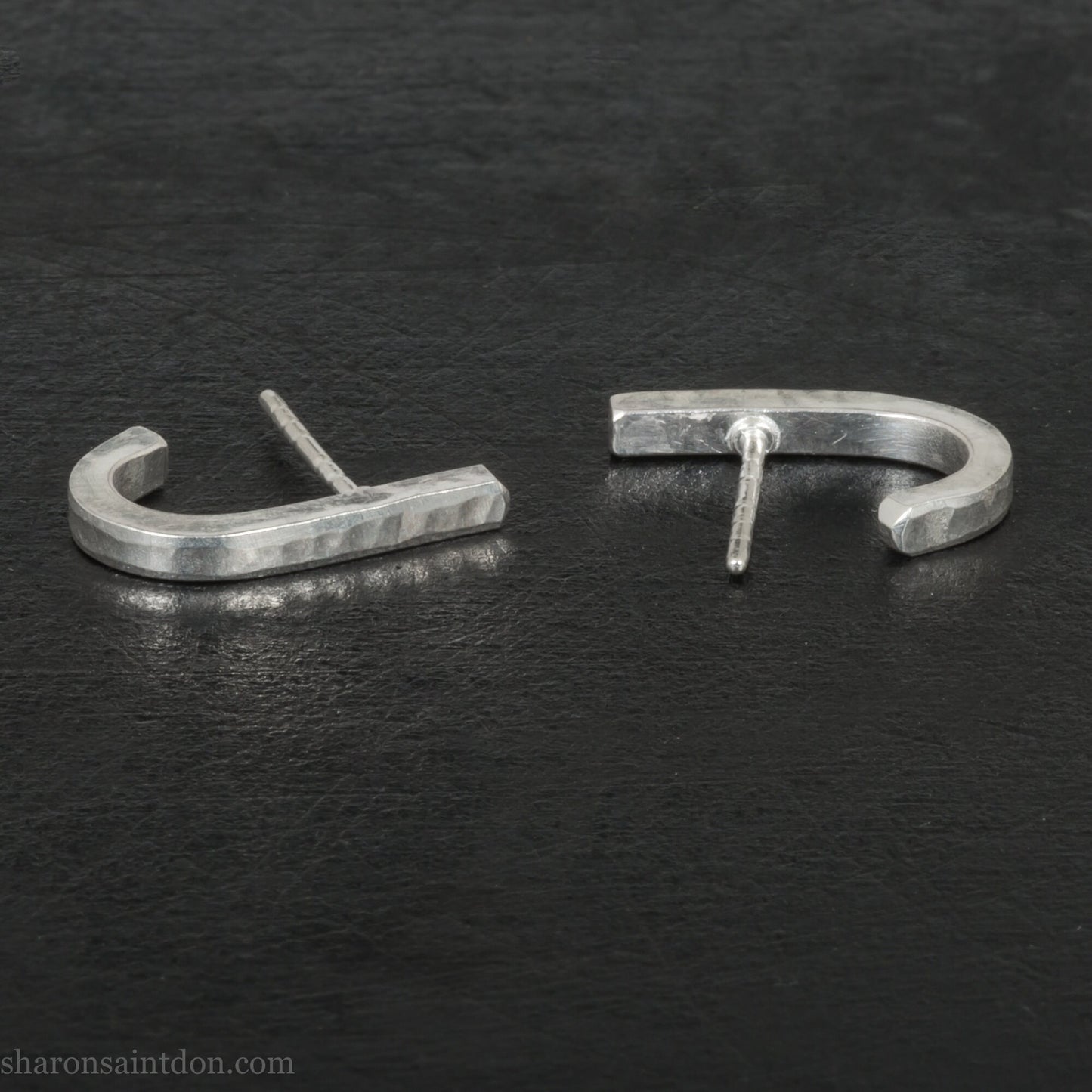 925 Sterling silver earrings for men or women | Small, huggie wrap silver hoop earrings