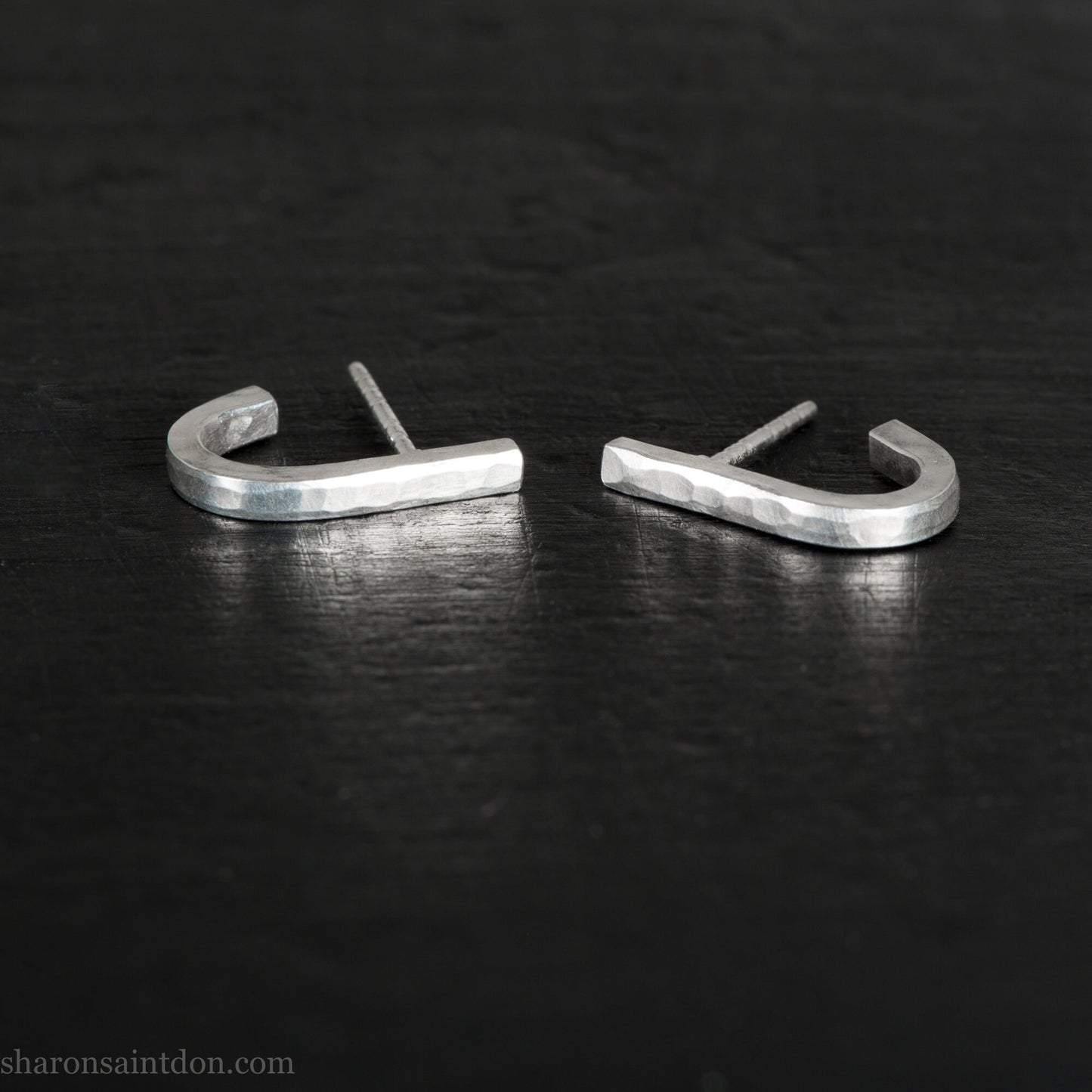 925 Sterling silver earrings for men or women | Small, huggie wrap silver hoop earrings